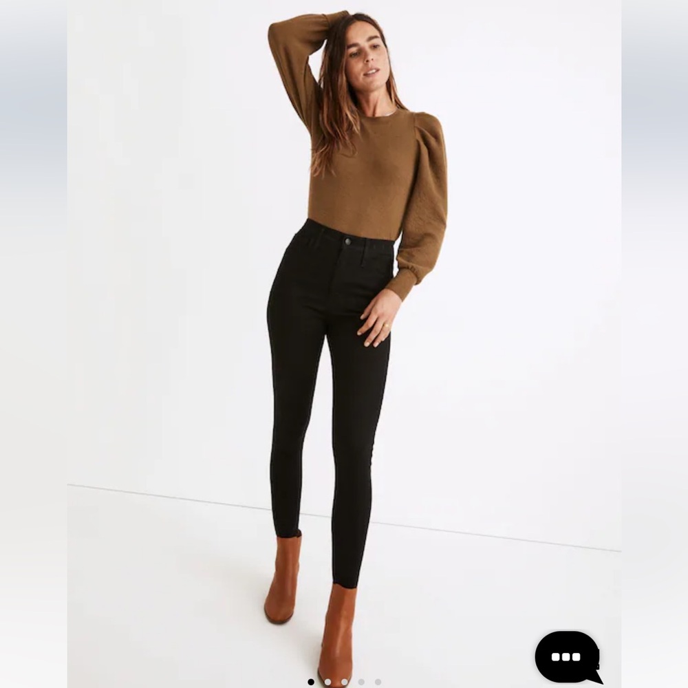 Madewell 11” Roadtripper High Rise Skinny Jeans w/ Stirrups Black Women’s 32 NWT